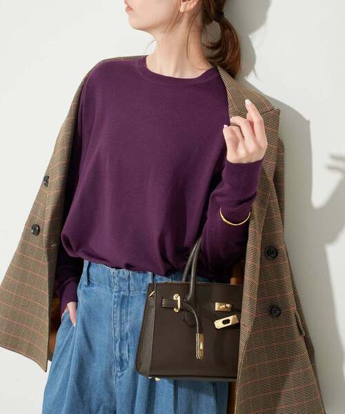 SLOBE IENA ニット セーター 「追加」ウォッシャブルプレーン SLOBE IENA ニット セーター 「追加」ウォッシャブルプレーン