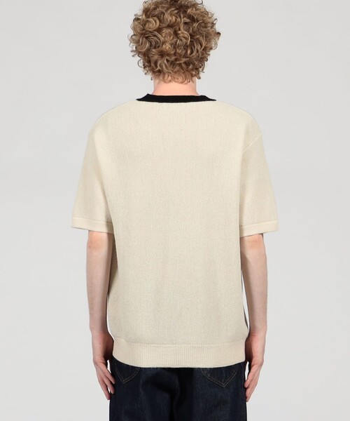 セーター ニット 「別注」Raffa Molina パイピング クルーネック ハーフスリーブニット メンズ