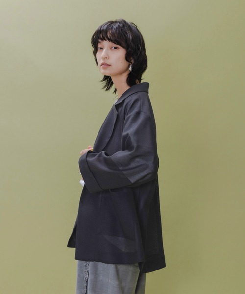 Curensology◇テーラードジャケット/38/リネン/BEG/無地/CL207005ER