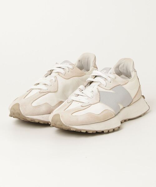 New Balance ホワイト厚底スニーカー24㎝ ニューバランス レディーススニーカー厚底24 5 ライトベージュ