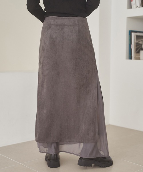 スカート sheer layered slit long skirt / シアーレイヤードスリット