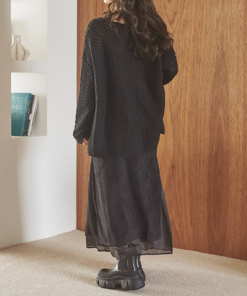 スカート sheer layered slit long skirt / シアーレイヤードスリット