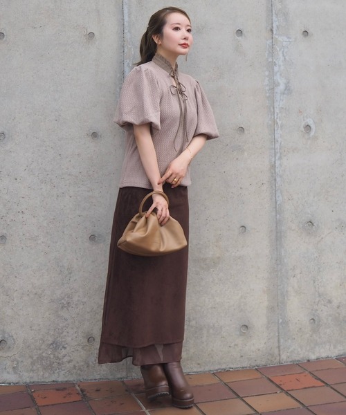 スカート sheer layered slit long skirt / シアーレイヤードスリット