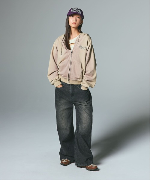 X-girl(エックスガール) パーカー SPRAY PRINT ZIP UP HOODIE X-girl(エックスガール) パーカー SPRAY PRINT ZIP UP HOODIE