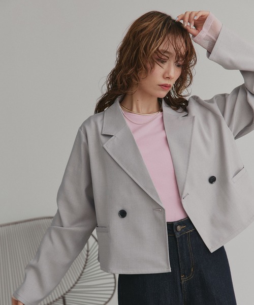 ad thie（アドティエ） ジャケット テーラードジャケット ショート丈