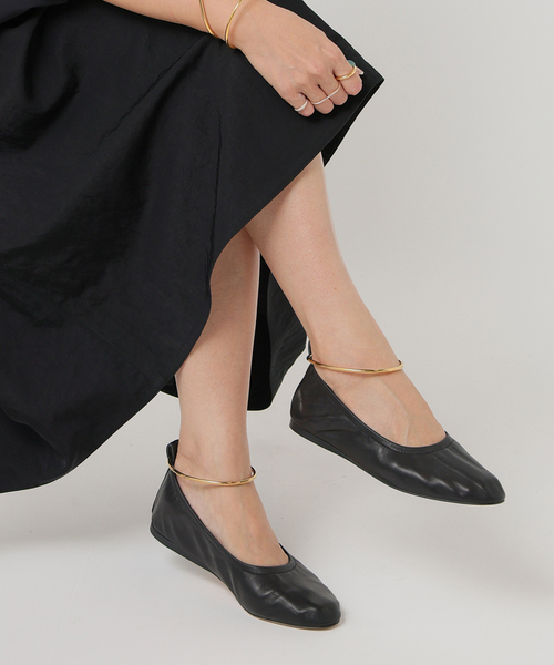 MOHI DeuxiemeClasseブラック フラットシューズ MOHI DeuxiemeClasseブラック フラットシューズ モヒ MOHI フラット