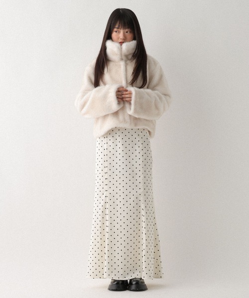 Heather MIXファーショートジャケット　604693 ベージュ セール】MIXファーショートジャケット 604693（その他アウター