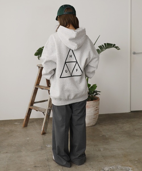 HUF（ハフ） プルオーバーパーカー M ヘザーグレー メンズ : ZOZOTOWN