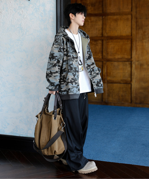 NEOS（KOKUYO） パーカー 「neos」オーバーサイズ カモフラージュ 迷彩