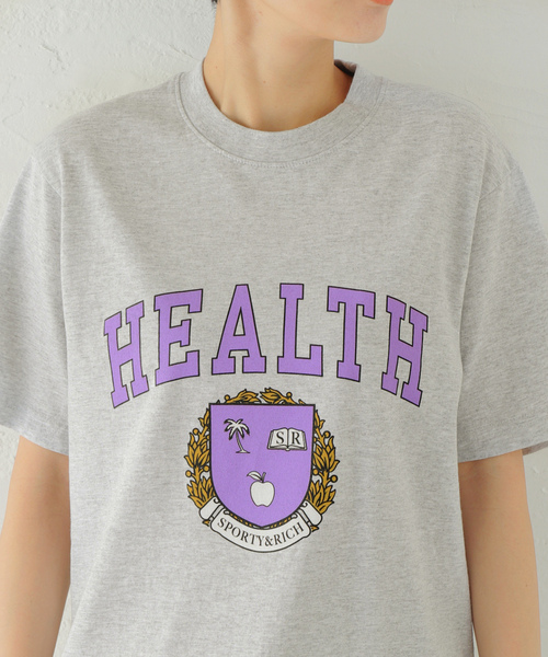 「SPORTY&RICH」 半袖Tシャツ SMALL チャコールグレー レディース_画像7