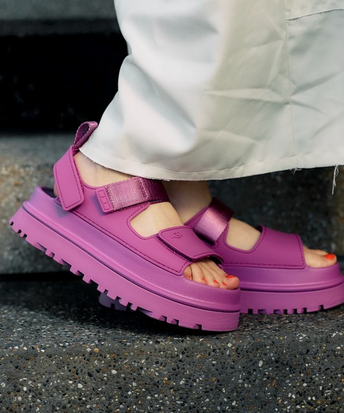 「UGG」 フラットサンダル 8 ピンク レディース_画像9