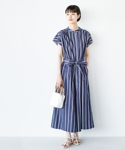 「ANNA LUNA」 ノースリーブワンピース MEDIUM ネイビー レディース_画像6