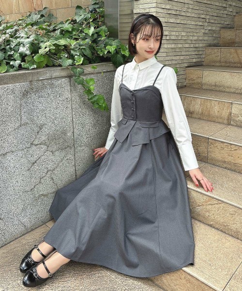 アンアナザーアンジェラス（an another angelus）/【洗える】ビスチェコンビキャミワンピース an another angelus（アンアナザーアンジェラス） ワンピース ビスチェ