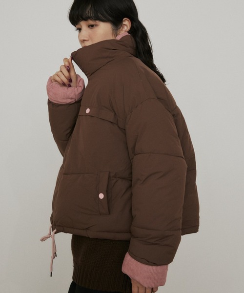 MERLOT（メルロー） ダウンコート ダウンジャケット バイカラー