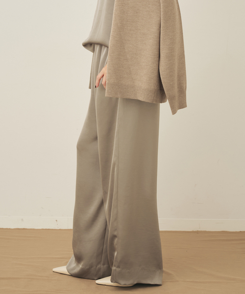 plage（プラージュ） パンツ double satin minimal パンツ レディース