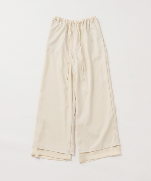 plage（プラージュ） パンツ double satin minimal パンツ レディース