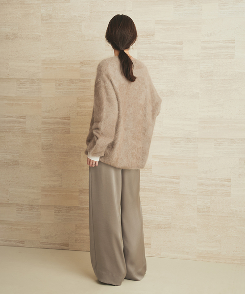 25AW　double satin minimal パンツ　36 ブラウンD プラージュ Plage double satin minimal パンツ （ブラウン D