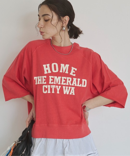 「ANGIE」 7分袖カットソー FREE ネイビー レディース_画像2