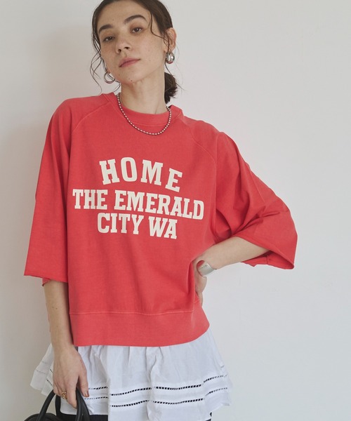 「ANGIE」 7分袖カットソー FREE ネイビー レディース_画像3