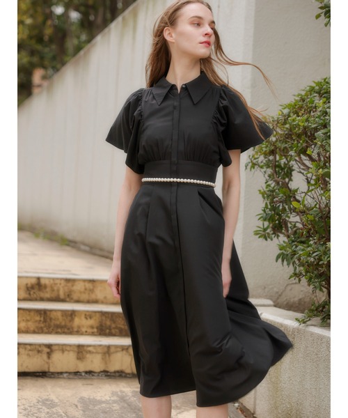 「TONAL」 半袖ワンピース 38 ベージュ レディース_画像3