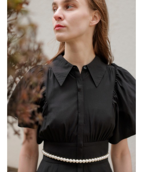 「TONAL」 半袖ワンピース 38 ベージュ レディース_画像4