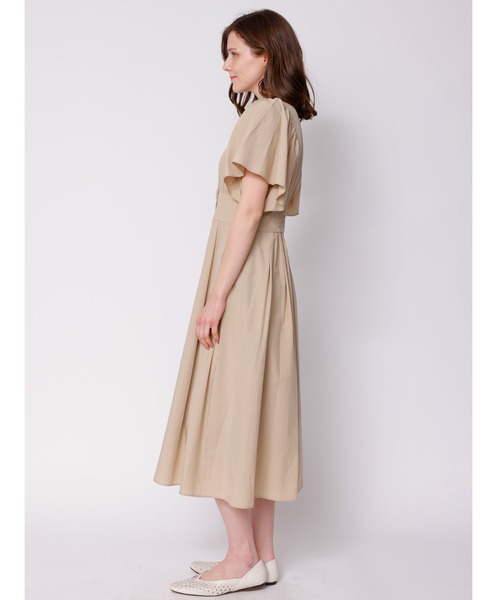 「TONAL」 半袖ワンピース 38 ベージュ レディース_画像6