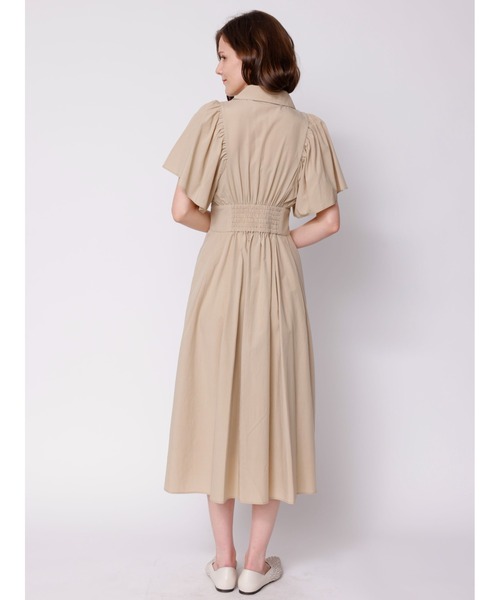 「TONAL」 半袖ワンピース 38 ベージュ レディース_画像7