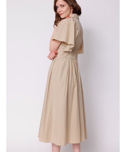 「TONAL」 半袖ワンピース 38 ベージュ レディース_画像8