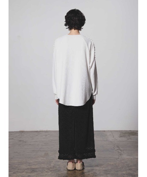 COEL（コエル） tシャツ ショルダーボタンワッフルロンT レディース