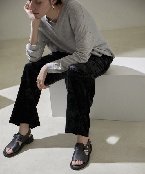 「ARTESANOS」 フラットサンダル 36 ブラック レディース_画像6