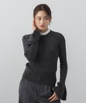 ニット セーター 2WAYメロウハイネック衿付...の詳細画像2