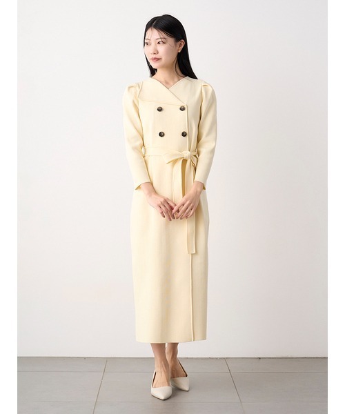 SALE★ 新品未使用! G/FORE ジーフォア ニットワンピース サイズ36 CELFORD（セルフォード） ニットワンピース 36 グレイッシュベージュ