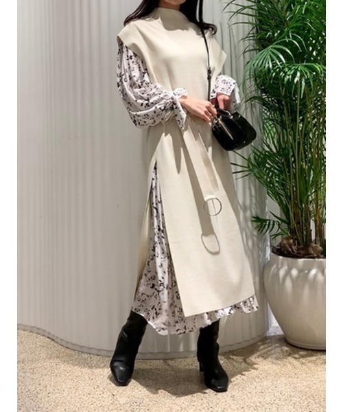 SNIDEL（スナイデル） ニットワンピース FREE アイボリー レディース