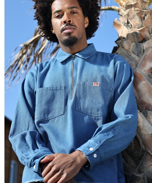 Bansan デニムシャツ BEN DAVIS（ベンデイビス） シャツ 「BEN DAVIS」DENIM HALF ZIP SHIRT