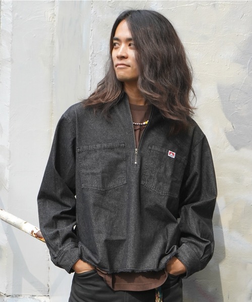 BEN DAVIS（ベンデイビス） シャツ 「BEN DAVIS」DENIM HALF ZIP SHIRT
