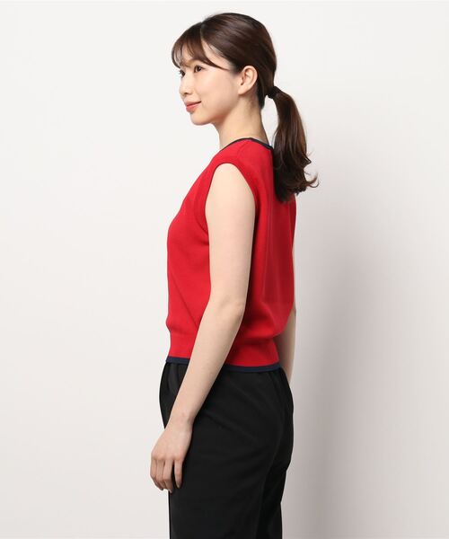 「LOULOU WILLOUGHBY」 ノースリーブニット 2 ベージュ レディース_画像2