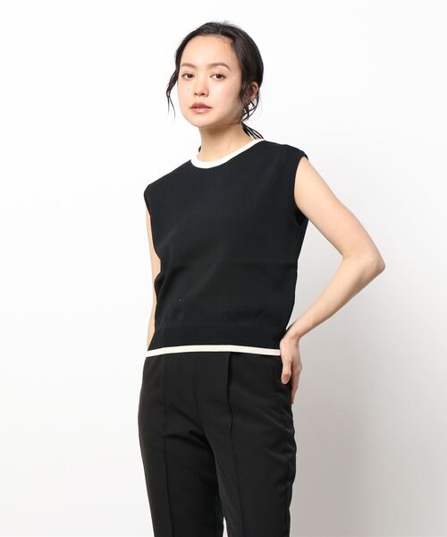 「LOULOU WILLOUGHBY」 ノースリーブニット 2 ベージュ レディース_画像5