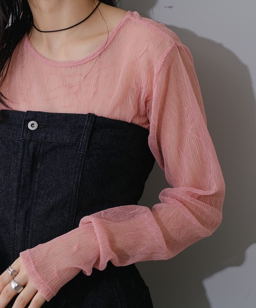 「Kastane」 長袖カットソー FREE グリーン レディース_画像3