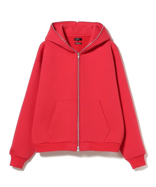 定価23100円　新品　BEAMS フルジップパーカー　赤　レッド　L BEAMS（ビームス） パーカー フルフェイス ジップアップ フーディ