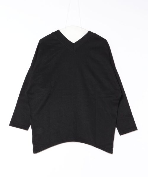 「antiqua」 長袖カットソー ONESIZE ブラック レディース_画像2