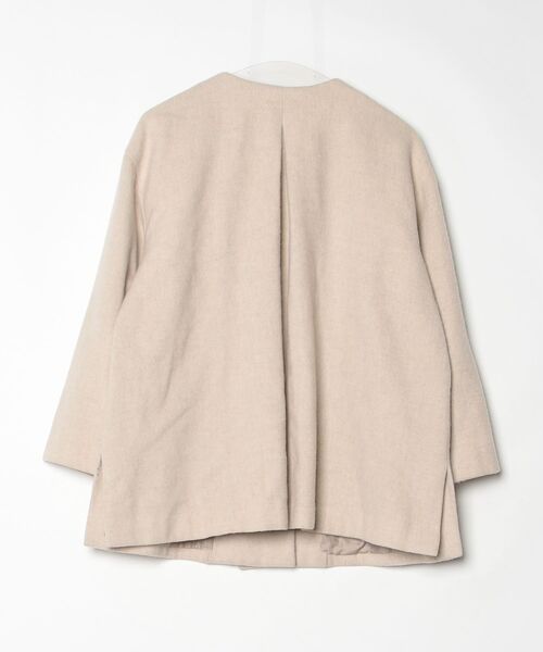 「NATURAL BEAUTY BASIC」 ノーカラーコート SMALL ベージュ レディース_画像2
