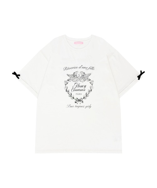 「Honey Cinnamon」 半袖Tシャツ FREE ブラック レディース_画像5