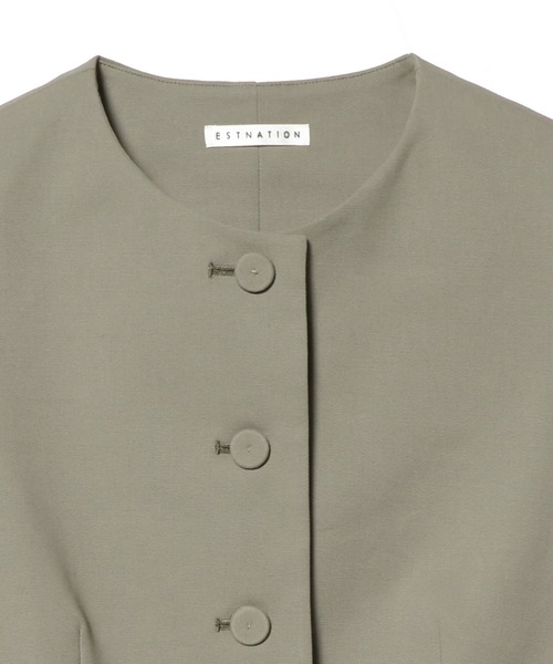 「ESTNATION」 ベスト 38 ネイビー レディース_画像3