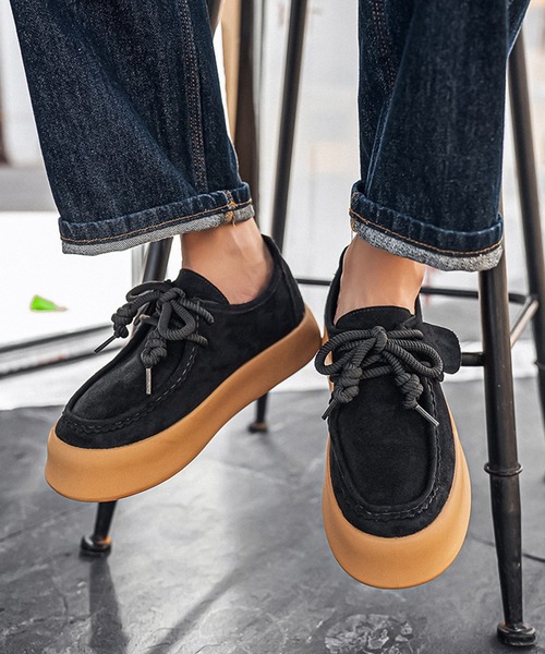 黒スエードモカシンデッキシューズ モカシン/デッキシューズ（ブラック/黒色系）ファッション通販 - ZOZOTOWN