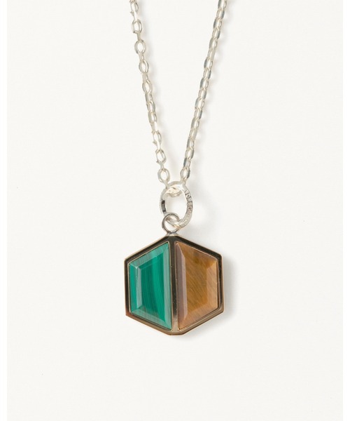 ヘアゴム FORSOMEONE W TM NECKLACE MARACHITE TIGER’S EYEの画像