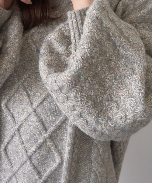 「mellowneon」 長袖ニット FREE ベージュ レディース_画像7