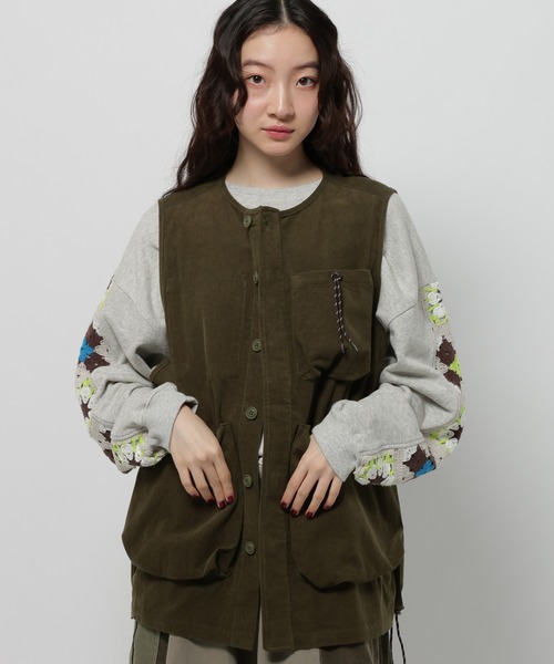 「niko and...」 スウェットカットソー LARGE ライトグレー レディース_画像5