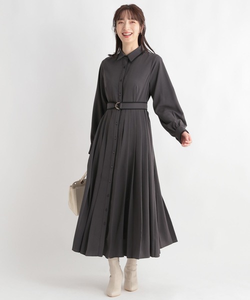 「Andemiu」 シャツワンピース FREE ブルー レディース_画像3