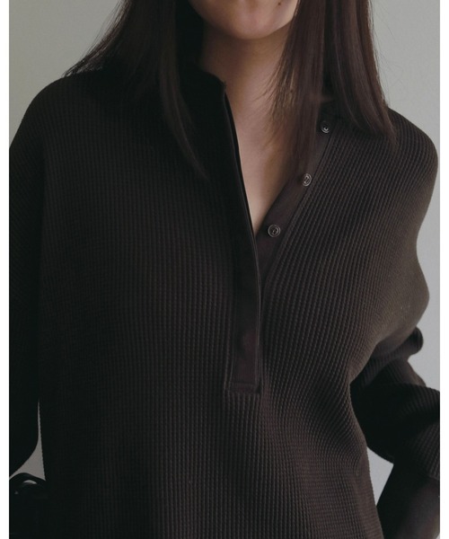 anuke(アンヌーク) tシャツ Waffle Loose Henleytops レディース anuke(アンヌーク) tシャツ Waffle Loose Henleytops レディース