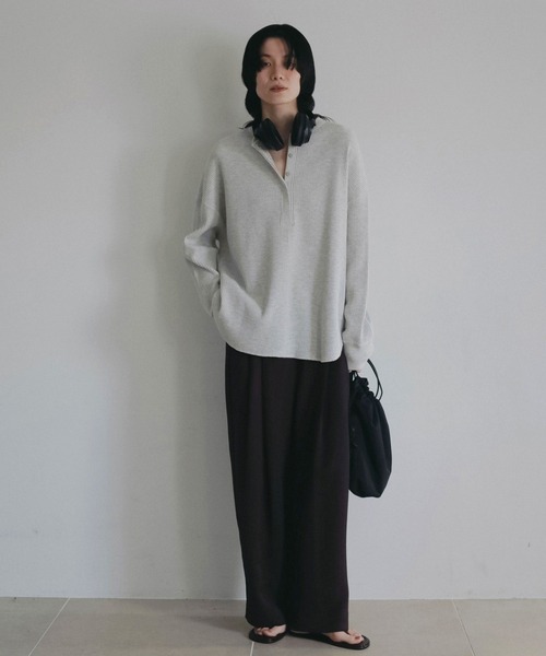 anuke（アンヌーク） tシャツ Waffle Loose Henleytops レディース